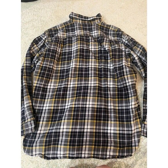 Carhartt Shirt Mens Size XL Yellow Plaid Button Up Long Sleeve Relaxed Fit - Picture 7 of 7